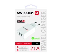 Swissten Premium Tīkla Lādētājs USB 2.1А / 10.5W | SW-21A105W-WH  | 8595217464377 | SW-21A105W-WH