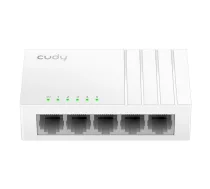 Tīkla slēdzis Cudy GS105U — Nepārvaldāms 5 portu Gigabit Ethernet (10/100/1000), balts, 5 V | GS105U | 6971690794262 | KILCUDSWI0038