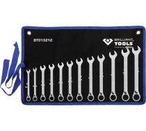 BT013212, Kombinēto reversa tarkšķatslēgu komplekts Brilliant Tools, 8-19mm, 12gab., PVC soma, CrV