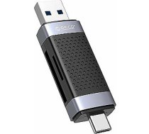 Orico karšu lasītājs Orico CD2D-AC2-BK-EP TF/SD karšu lasītājs, USB + USB-C (melns) 582099