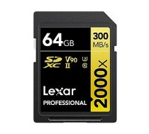 Lexar SDXC 64 GB Professional 2000x UHS-II U3 (260/300 MB/s) 564892