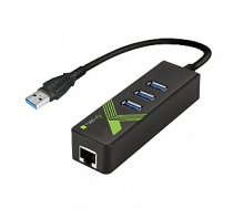 Techly 105803 USB-A 3.0 Gigabit Ethernet RJ45 tīkla karte/adapteris, 3 USB centrmezgli 563128