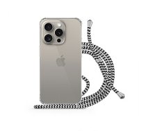 Caurspīdīgs EPICO VĀCĪGS AR vadu priekš IPHONE 14 PRO MAX — MELNS UN BALTS