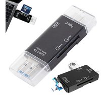 Goodbuy SD karšu lasītājs USB | USB-C | micro USB melns 605243