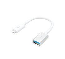 j5izveidojiet USB-C 3.1–A tipa adapteri (USB-C m – USB3.1 f 10 cm; balts) JUCX05-N 612812