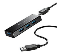 j5create USB 3.0 HUB 4-PORT Mini HUB 4xUSB 3.0; krāsa melna JUH340-N 612828