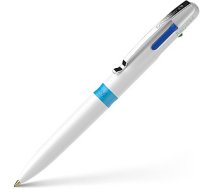 Lodīšu pildspalva Schneider Take 4 0.7mm Eco 4-krāsu, balts korpuss 624875