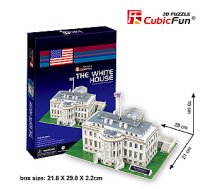 CubicFun 3D puzle Baltais Nams, ASV 3879
