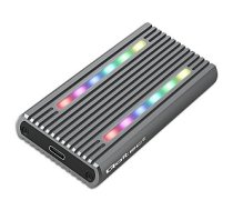 Qoltec 52272 M.2 SSD korpuss | SATA | NVMe | RGB LED | USB-C | 4 TB 642597