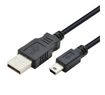 USB - Mini USB kabelis 1,8 m. melns 644376