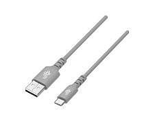 USB uz USB C 1 m silikona pelēks ātrās uzlādes kabelis 645252