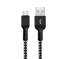 USB C ātrās uzlādes kabelis 2.4A MCE471, melns 645372