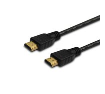 HDMI (M) kabelis, 2 m, melns, apzeltīti uzgaļi, liela ātruma v1.4, Ethernet/3D pakotne, 10 gab, CL-05 646838