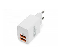 Tīkla lādētājs, barošanas bloks 2x USB-A 15,5 W Balts 647121