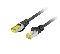 Patchcord cat.6a S/FTP LSZH CU 1,5 m, sertificēts melns 647317