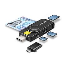 CRE-SMP2A ID un SD/microSD/SIM karšu lasītājs PocketReader USB 647586