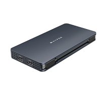 Hyper HyperDrive Universal Silicon Motion USB-C 10-in1 Dual HDMI Docking Station - Grey - B2B only 650845