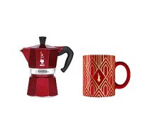 Bialetti - Deco Glamour - Moka Express 3tz Red + Piece 635313