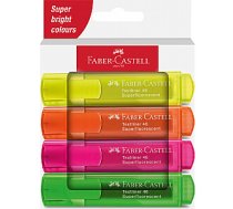 Teksta marķieru komplekts Faber-Castell 46 Superfluorsecent, 1-5mm, nošķelts, 4 krāsas 676895