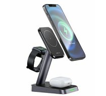 Acefast Wireless Charger 15W for iPhone (with MagSafe), Apple Watch and Apple AirPods Stand Holder Magnetic Holder Black 677307