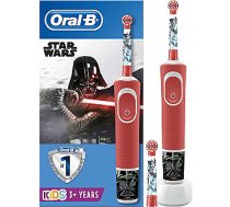 Oral-B Kids Star Wars Electric Toothbrush with Disney Stickers, 2 Replacement Heads, Red 681849