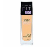 MAYBELLINE Fit Me Luminous + Smooth Foundation sejas tonālais krēms 220 Natural Beige 30 ml 762312