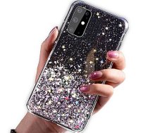 Fusion Glue Glitter Back Case Silikona Aizsargapvalks Priekš Apple iPhone 11 Pro Melns 141857