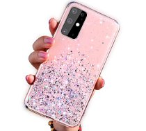 Fusion Glue Glitter Back Case Silikona Aizsargapvalks Priekš Apple iPhone 11 Pro Rozā 141861