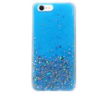 Fusion Glue Glitter Back Case Silikona Aizsargapvalks Priekš Huawei P40 Lite E Zils 142341