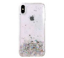 Fusion Glue Glitter Back Case Silikona Aizsargapvalks Priekš Apple iPhone 12 Pro Max Caurspīdīgs 142696