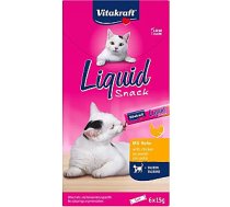 VITAKRAFT Liquid Snack Chicken - cienasts kaķiem - 6 x 15 g 816660