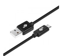 Kabel USB-Micro USB 1.5 m. czarny sznurek 840769