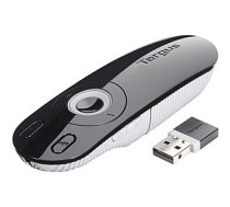 Targus | Laser Presentation Remote | Black, Grey | Plastic | * Clear & intuitive layout enables users to open and operate a presentation with ease. Laser pointer makes it easy to highlight presentation content while the back-lit buttons make it easy 858356