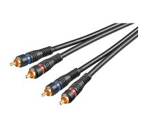 Goobay 50032 Stereo RCA cable 2x RCA, double shielded, 1.5 m 151097