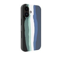 Evelatus Apple iPhone 16 Multi-Colored Silicone Case With MagSafe Aura Blue 873819