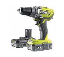 Ryobi urbis 18V + 2-pusējs bits, 2x akumulators 2.0 Ah, lādētājs un soma R18DD3-220S 869936