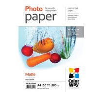 ColorWay Matte Photo Paper, 50 sheets, A4, 190 g/m² 154610