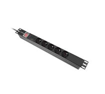 Rack jaudas slēdzis PDU 19 collas 1U 16A 5x230V 2m melns C14 889861