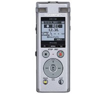 Olympus Digital Voice Recorder DM-720 Stereo/Tresmic, PCM/MP3, 18mm round dynamic speaker/ 150mW, Rechargeable, Microphone connection, MP3 playback, Silver, 182366