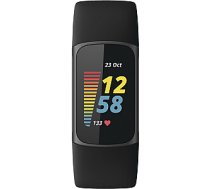 Fitbit Charge 5 Fitness tracker, GPS (satellite), AMOLED, Touchscreen, Heart rate monitor, Activity monitoring 24/7, Waterproof, Bluetooth, Black/Graphite 206205