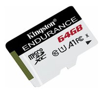 Kingston Endurance 64 GB MicroSDXC kartes 10. klase UHS-I / U1 A1 (SDCE / 64 GB) 207262