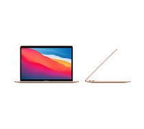 Portatīvais dators Apple MacBook Air Gold, 13.3 ", IPS, 2560 x 1600, Apple M1, 8 GB, SSD 256 GB, Apple M1 7-core GPU, Without ODD, macOS, 802.11ax, Bluetooth version 5.0, Keyboard language Russian, Keyboard backlit, Warranty 12 month(s), Battery warranty 