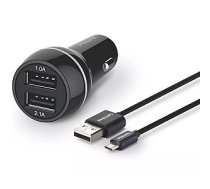 Philips DLP2357U/10 2xUSB automašīnas lādētājs + Micro USB kabelis 12V 3.1A 231587