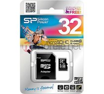 Karta Silicon Power MicroSDHC 32 GB Class 10  (SP032GBSTH010V10SP) 16766