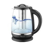 Camry Kettle CR 1290 Standard, 2200 W, 2 L, Plastic/glass, Black/Transparent, 360° rotational base 241333