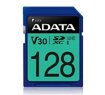 ADATA Premier Pro UHS-I SDXC, 128 GB, Flash memory class 10, U3, V30, 85 MB/s, 100 MB/s 262186