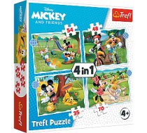 TREFL DISNEY Pužļu komplekts 4in1 Mikijs 185750