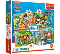 TREFL PAW PATROL Pužļu komplekts 4in1 Ķepa Patruļa 185747