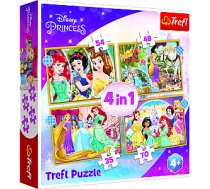 TREFL DISNEY PRINCESSES Pužļu komplekts 4in1 Princeses 185744