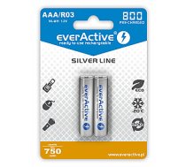 EverActive Ni-MH R03 AAA 800 mAh Silver Line akumulatori - 2 gab. 278279